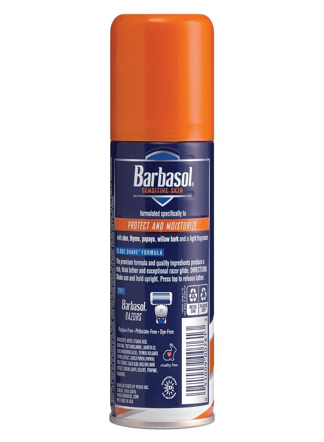 Barbasol Sensitive Skin Thick and Rich Shaving Cream, 7 Ounce, Pack of 6 - Image 3